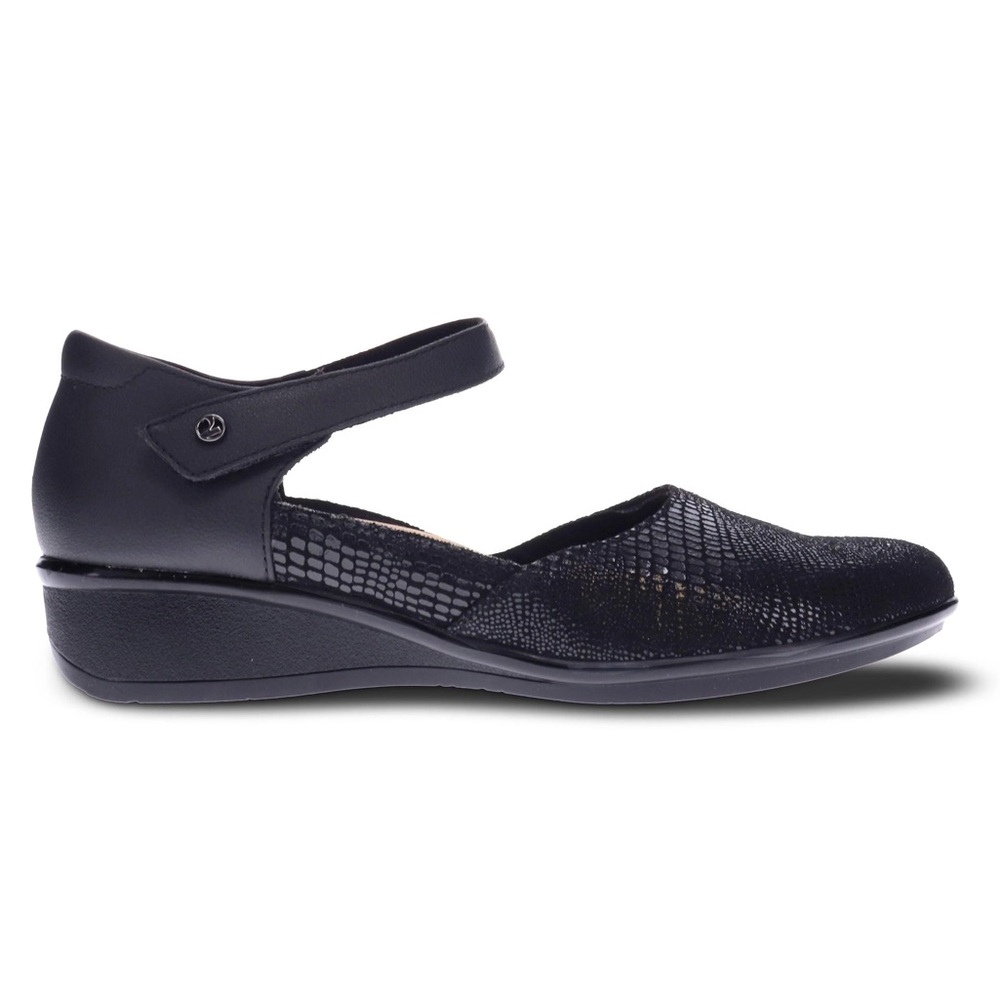 REVERE Comfort Mary Jane Flats in Black with Ankle Strap- NEW- Sz8